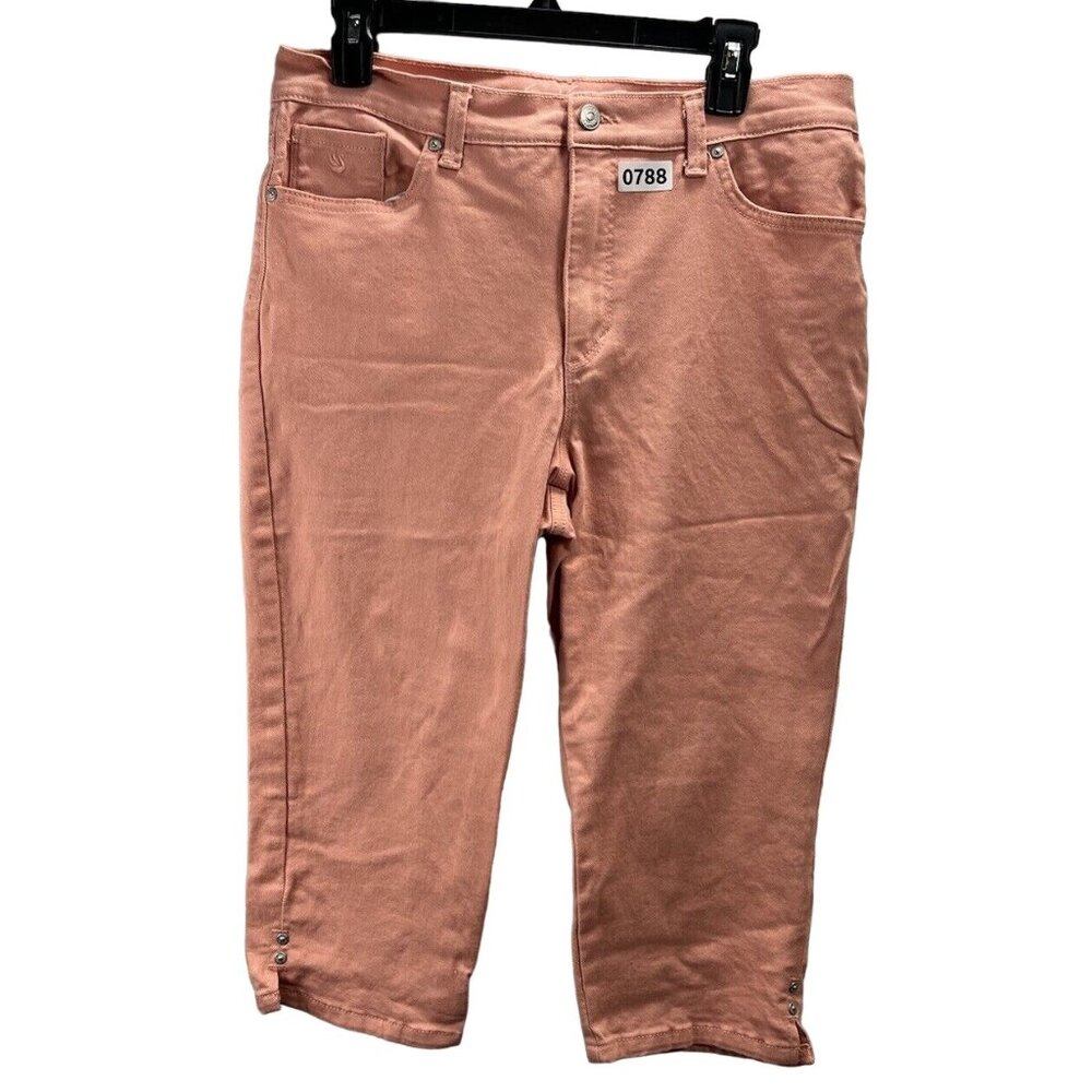 GLORIA VANDERBILT Women Size 12P CAPRI CLASSIC RISE JEAN, Color Orange